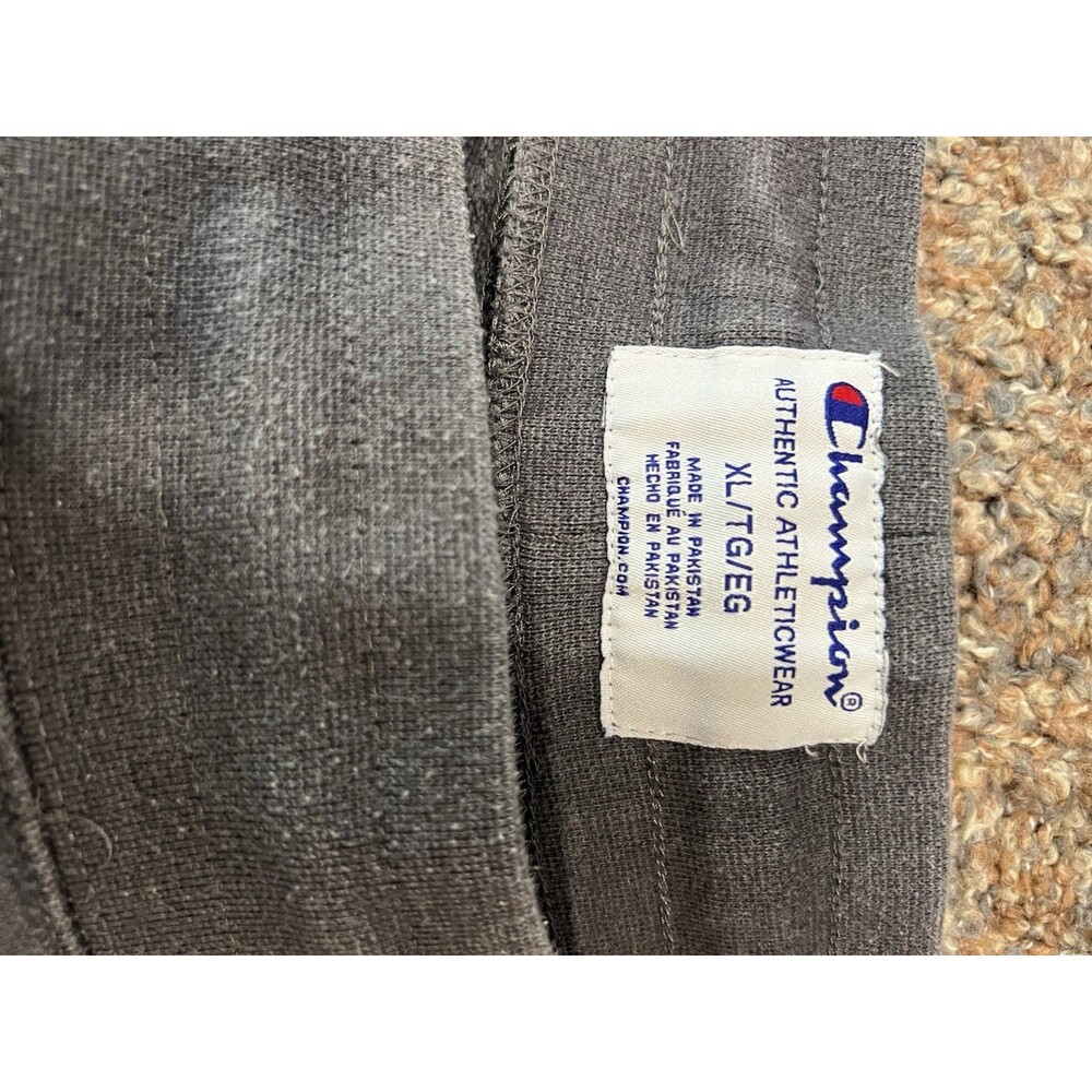 Champion Men's Grey Sweatpants with Drawstring and Pockets Size XL